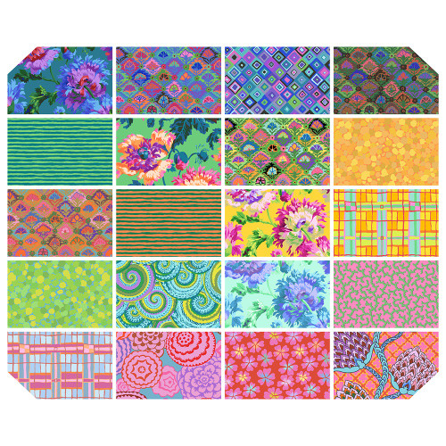 FreeSpirit Fabrics Kaffe Fassett Collective February 2024 Ten Inch Squares Bright