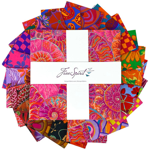 Free Spirit Fabrics Kaffe Fassett Collective  FreeSpirit  August 2024 Layer Cake Tens Hot-1