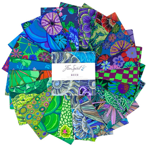 Free Spirit Fabrics Kaffe Fassett Collective  FreeSpirit  August 2024 Charm Pack Five Cool