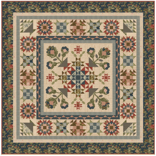 Marcus Fabrics Haberdashery Sampler Queen Size Quilt Kit-1