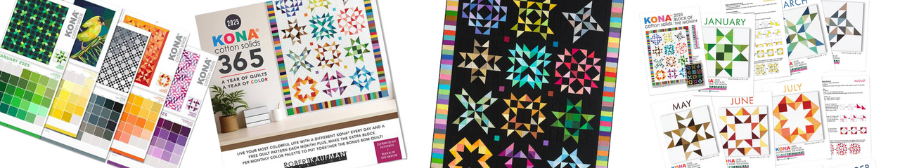 2025 Kona Cotton Calendar quilts